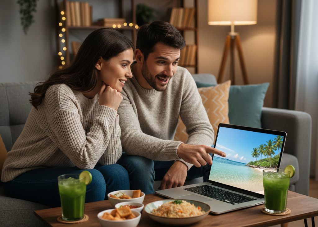 9. Travel the World Without Leaving Your Couch <p> If traveling is not in the cards right now, a virtual travel night can still satisfy your sense of adventure. Pick a destination you both find interesting and build an evening around it. Cook or order food inspired by that place, play music from the region, and watch travel videos or documentaries.
You can even talk about future trips you would like to take together. This activity fuels imagination and reminds you that dreaming together is just as important as planning. </p> :: Gemini