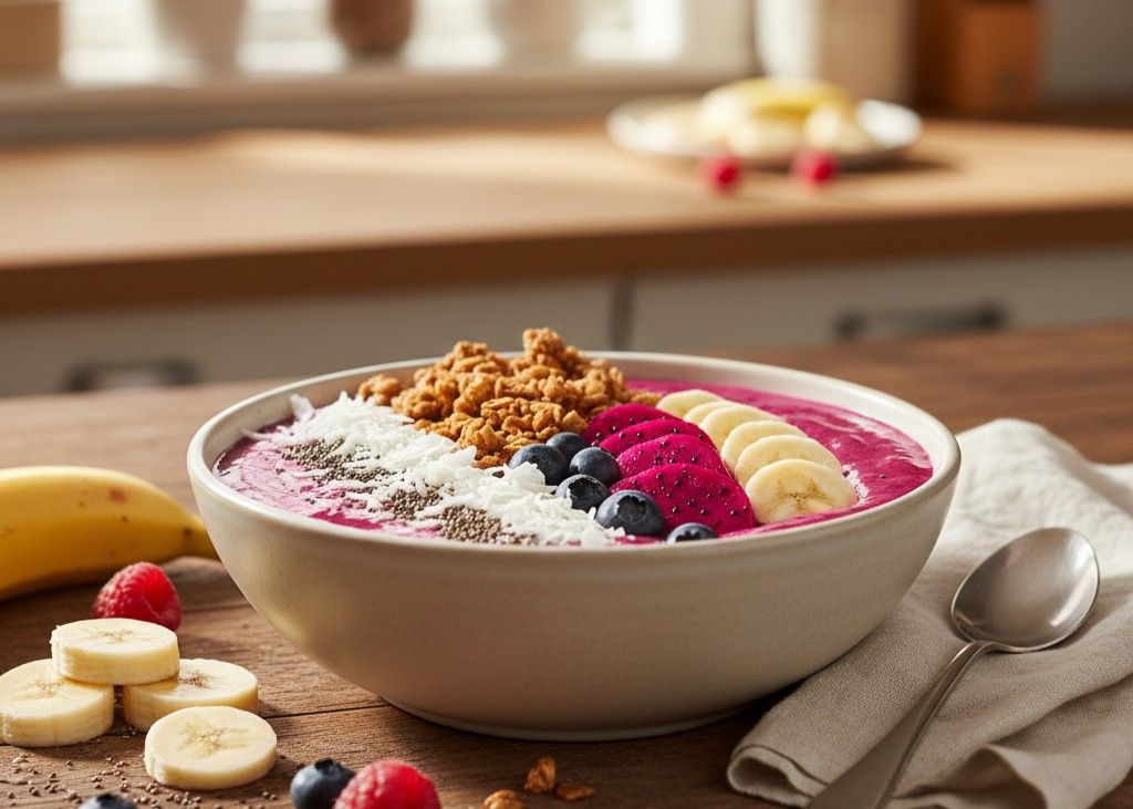 <p> Smoothie bowls are a fun and visually appealing way to enjoy breakfast. Blend Greek yogurt or your favorite protein powder with almond milk, frozen banana, and other fruits like mango, berries, or pineapple. For extra protein, add a scoop of nut butter, hemp hearts, or chia seeds. Pour the smoothie into a bowl and top it with granola, coconut flakes, or fresh fruit. This combination provides a balance of protein, fiber, and healthy fats, helping you stay full until lunch. Smoothie bowls are perfect for creative expression in the kitchen and can be adjusted to suit any flavor preference. They are also ideal for busy mornings because you can prep the ingredients in advance and blend everything quickly before heading out the door. </p> :: Gemini