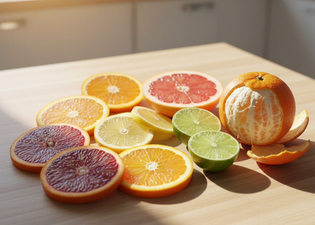11. Citrus Fruits (Oranges, Grapefruit) <p> Citrus fruits provide vitamin C and flavonoids, which support vascular health and protect against oxidative stress. Oranges, grapefruits, lemons, and limes are refreshing and versatile additions to meals. Slice them into salads, add them to water for a flavorful drink, or enjoy them as a snack. Citrus fruits not only taste amazing but also offer a natural boost for heart protection. </p> :: Gemini