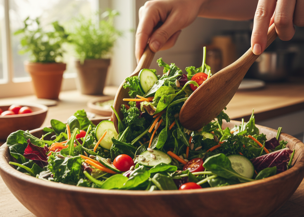 4. Leafy Greens (Spinach, Kale, Swiss Chard) <p> Leafy greens are nutritional powerhouses that offer vitamins, minerals, and natural compounds that can lower blood pressure and improve circulation. Spinach in a smoothie, kale in a salad, or Swiss chard sautéed with garlic are simple ways to add heart-loving greens to your meals. Their earthy flavors complement a wide range of dishes, and the more you include them, the more your heart will thank you. </p> :: Gemini