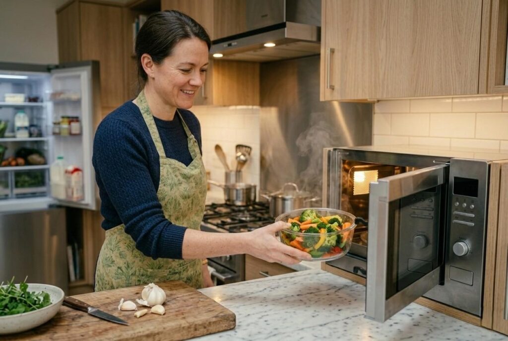 <p> The microwave is often underestimated, but it can be a real time-saver. Use it to steam vegetables, soften butter, or even cook grains when you need a quick meal. If peeling garlic seems tedious, microwave the cloves for about ten seconds and the skins slide right off. By seeing your microwave as a helpful tool rather than just a leftover heater, you can shave precious minutes off your cooking time. </p> :: Gemini