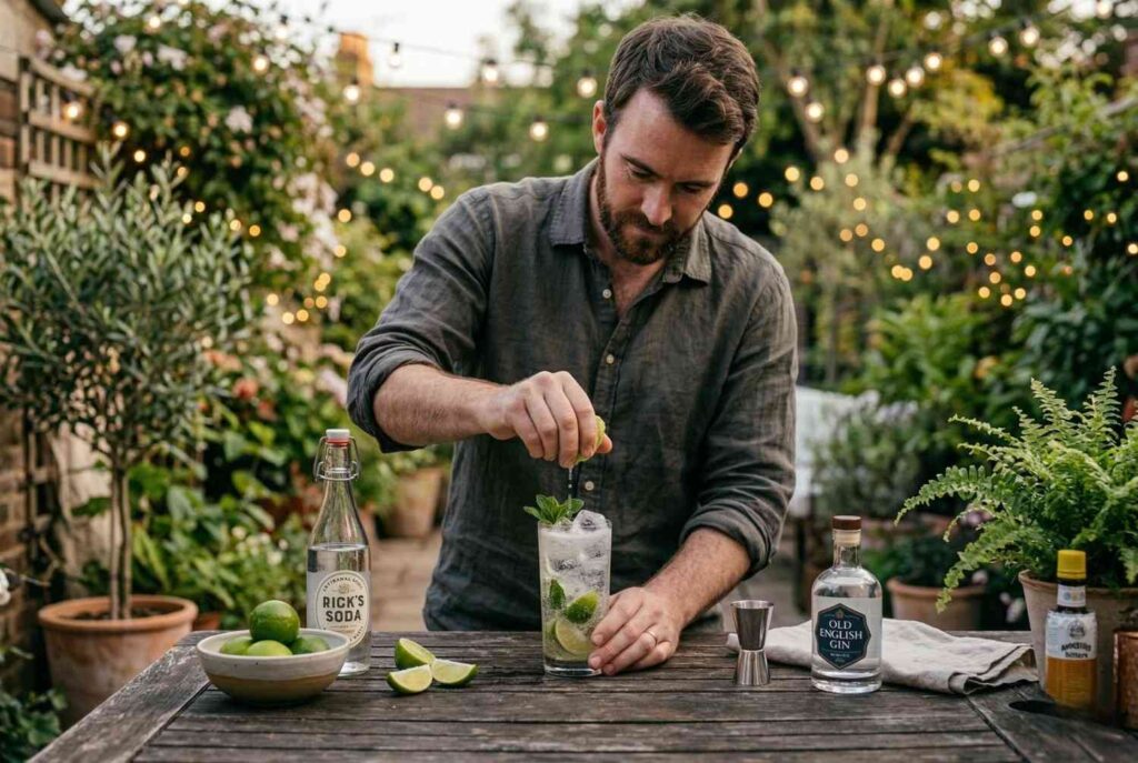 <p> The Rickey is an easy highball cocktail that showcases your favorite spirit. Pour gin or bourbon into a glass over ice, squeeze in the juice of half a lime, and top with sparkling water. This drink is light, refreshing, and extremely versatile. The Rickey is perfect for evenings when you want something bright and not too heavy. It is also an excellent way to enjoy your spirits with fewer calories and less sugar compared to other cocktails. </p> :: Gemini