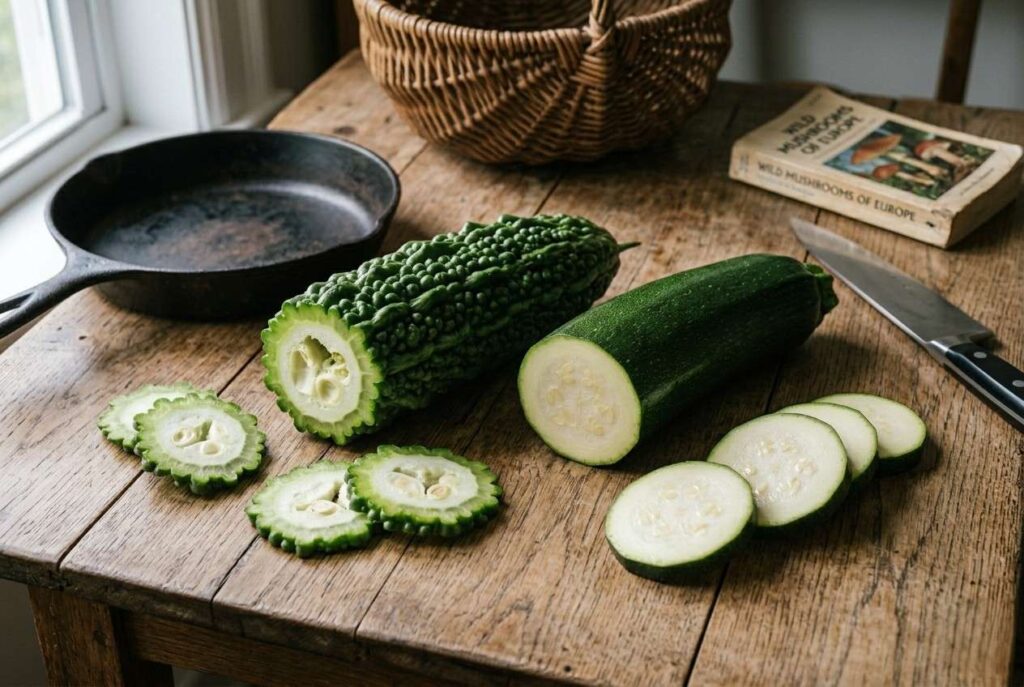 <p> Bitter gourds and sometimes zucchini can contain natural toxins called cucurbitacins. These compounds can cause vomiting, cramps, and diarrhea if consumed raw, especially when the vegetable tastes distinctly bitter. Cooking these vegetables not only neutralizes the toxins but also enhances their flavor. If a gourd or zucchini tastes unusually bitter, it is safest to discard it. Roasting, sautéing, or steaming these vegetables ensures they are both safe and delicious. </p> :: Gemini