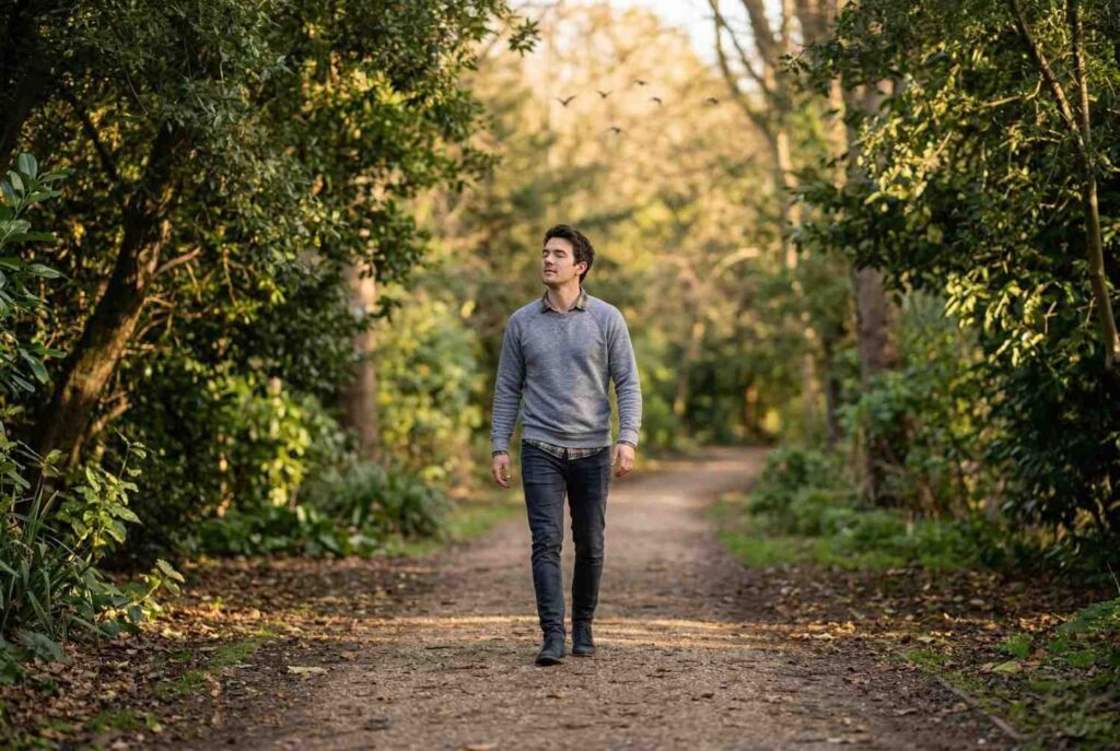 <p> Walking is one of the easiest ways to clear your mind, but it becomes even more powerful when you remove digital distractions.

A silent walk means leaving your headphones and phone in your pocket while you walk. Instead of listening to music or a podcast, focus on what is happening around you. Notice the sound of birds, the feeling of the breeze, or the rhythm of your footsteps on the ground.

Many people find that their thoughts settle naturally during these quiet walks. Ideas often surface, stress begins to fade, and the mind feels refreshed. Even a short ten minute walk can bring surprising clarity during a busy day. </p> :: Gemini