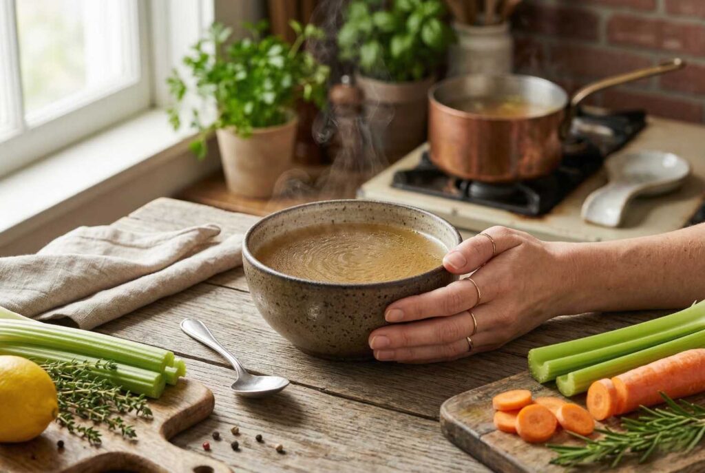 <p> Broths may not seem like a traditional drink, but low-sodium options can provide hydration and nutrients without overloading kidneys with sodium or phosphorus. Warm broth can be comforting when appetite is low or when you feel under the weather. It is also a clever way to supplement hydration on cooler days or when plain water is less appealing. </p> :: Gemini