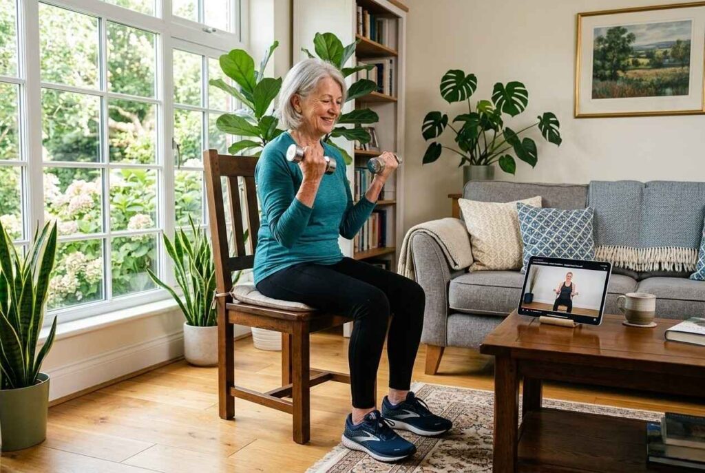 <p> Not every workout needs to happen standing up. Chair exercises are ideal if you have limited mobility, balance concerns, or are returning to exercise after a break. From seated leg lifts and marches to arm circles and light hand weights, chair routines can improve circulation, strengthen muscles, and maintain flexibility. They are also convenient because you can do them at home while watching television or listening to music. Consistency matters more than intensity, and chair workouts make consistency realistic. </p> :: Gemini