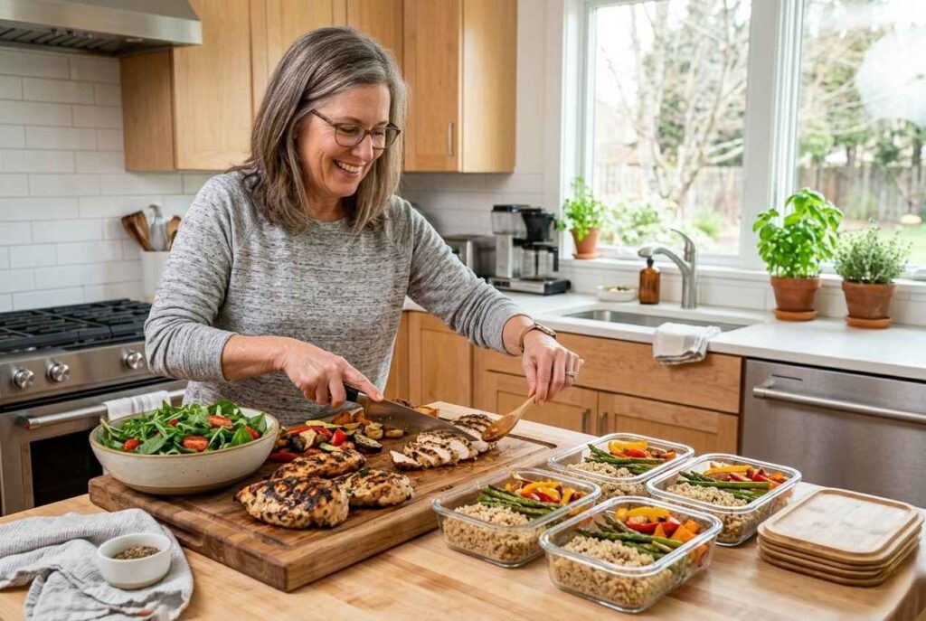 <p> When dietitians talk about lean protein, chicken breast often tops the list. A three-ounce cooked portion delivers roughly 25 to 26 grams of complete protein with relatively little saturated fat. That makes it ideal for maintaining muscle without overloading on calories. Chicken is also rich in B vitamins, which help your body convert food into energy. The beauty of chicken breast is its flexibility. It can be roasted, grilled, shredded for soups, or sliced over salads. Preparing a batch at the beginning of the week can make it much easier to hit your daily protein goals, especially if you are balancing work, family, and other responsibilities. </p> :: Gemini