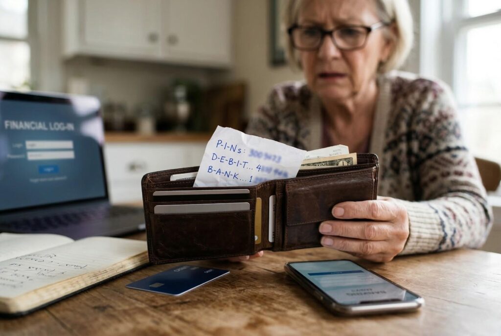 <p> Writing down PINs and passwords might feel like a smart way to remember them, but it is one of the quickest ways to hand over control of your accounts to thieves. A wallet containing a scrap of paper with sensitive information is an open invitation for identity theft and unauthorized charges.

The safer approach is to memorize your PINs or use a secure password manager. With this system, even if your wallet is lost, your digital accounts remain protected. Taking the time to secure your codes is a simple yet powerful step to safeguard your financial life. </p> :: Gemini