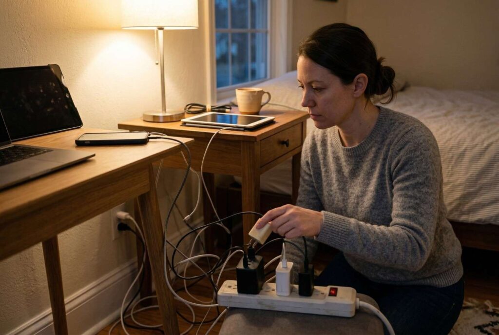 <p> While modern chargers usually have safety features, low-quality or damaged ones may overheat when left plugged in. This can create a fire hazard, especially in outlets with multiple devices connected. Unplugging your chargers eliminates this risk entirely and gives you peace of mind knowing your home is a little safer. </p> :: Gemini