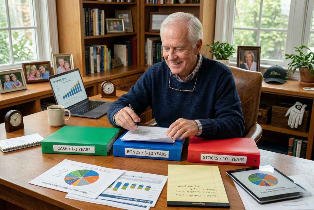 6. Try a Bucket Strategy for Your Investments <p> A bucket strategy divides your retirement funds into different segments based on when you will need the money. Short-term buckets hold cash or cash equivalents to cover immediate expenses for the next few years. Medium-term buckets contain bonds or conservative investments to provide stability in the following years. Long-term buckets are invested in stocks or growth assets for future needs.
This approach gives you peace of mind because it reduces the risk of selling long-term investments during a market downturn. You have a clear plan for which funds to use when, which helps your money last longer and keeps your retirement journey less stressful. With a bucket strategy, you can enjoy your retirement with confidence even when markets fluctuate. </p> :: Gemini