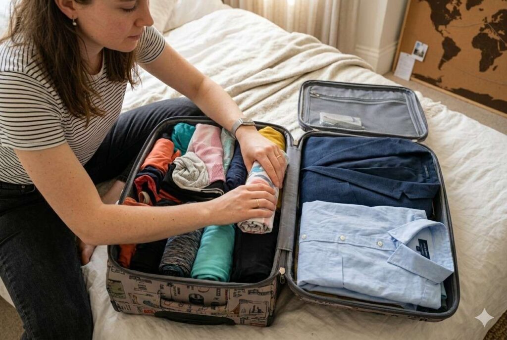 <p> One of the most effective ways to save space and prevent wrinkles is to combine rolling and strategic folding. Roll soft items such as t-shirts, pajamas, leggings, and casual tops into tight cylinders. This not only compresses them but also makes them easier to fit into tight spaces. For structured garments such as blazers, collared shirts, and dresses, folding carefully is a better option to preserve their shape.

This technique may seem simple, but it can significantly increase your suitcase capacity while keeping your clothes organized. Rolling works especially well for layering items or outfits that can be packed together in cubes, while folding ensures that your formal wear or delicate pieces arrive looking fresh. Over time, learning the right balance between rolling and folding will make packing faster and more satisfying. </p> :: Gemini