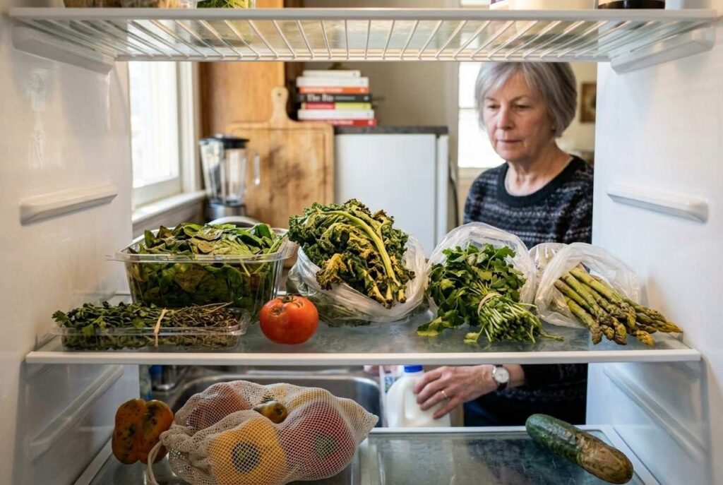 <p> This might be the most useful grocery advice on the list.

We have all done it. You buy kale because this is the week you become a smoothie person. You buy fresh herbs because maybe you will suddenly start cooking like a celebrity chef. You buy asparagus because it looked healthy and optimistic. Then a week later, the spinach is limp, the cilantro is tragic, and the asparagus has become a science project.

Boomers are often brutally honest about this. If you keep throwing away the same fresh foods, stop buying them every trip. Buy what fits your actual habits first. Your ideal self can come back next month. Grocery shopping is not the place for identity crises. </p> :: Gemini