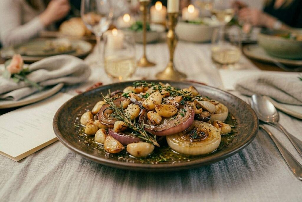 <p> Garlic and onions are wonderful for flavor, but dishes overloaded with these ingredients can be unpleasant for your guests. The lingering smell and taste may overpower other dishes and make close conversation uncomfortable. Use these aromatics in moderation, and rely on subtle seasoning to enhance your dishes. This allows the flavors to shine without taking over the evening. </p> :: Gemini