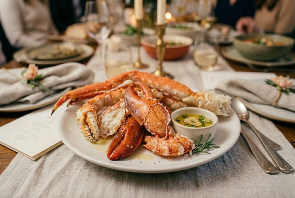 <p> Crab legs, lobster claws, and whole shrimp might seem luxurious, but they are not ideal for a formal dinner setting. They require peeling, cracking, and careful handling, which can make the meal more stressful than enjoyable. For a fuss-free seafood experience, opt for already peeled shrimp or delicate fish fillets. Your guests will appreciate being able to enjoy their meal without getting their hands messy or worrying about shells. </p> :: Gemini