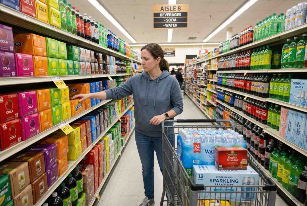 <p> Soda has long been one of those “toss it in the cart” grocery items. It was familiar, convenient, and often cheap enough that people did not think twice about grabbing a few bottles or a 12-pack. But in 2026, even soda is becoming something many shoppers are reconsidering.

Price increases on sweetened beverages, combined with packaging and transportation costs, have made carbonated drinks feel less like a casual purchase and more like a budget decision. A few packs here and there may not seem like much, but over the course of a month, the cost adds up quickly.

That is why many households are scaling back. Some are switching to plain water, refillable filtered water, tea, or store-brand sparkling water. Others are reserving soda for parties or weekends instead of buying it every trip. For a lot of Americans, giving up soda is not just about health anymore. It is about refusing to spend premium money on something that disappears in a day or two. </p> :: Gemini