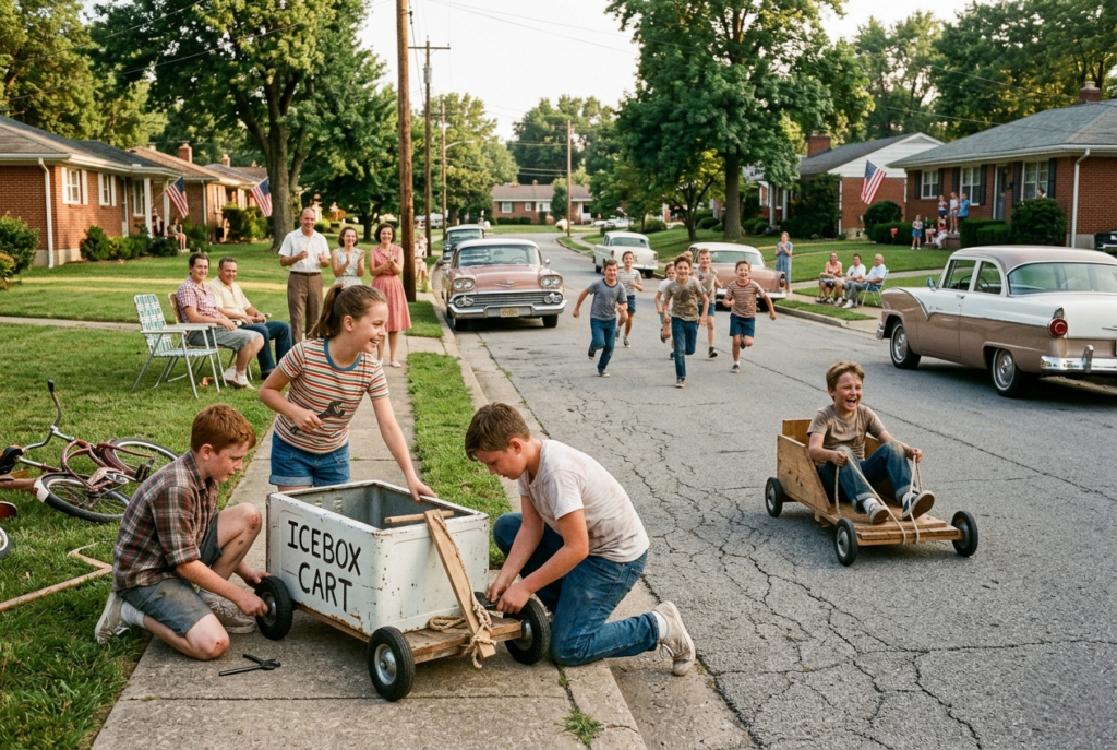 <p> One of the quirkiest activities from mid-20th century America was turning old iceboxes into racing carts. Kids and teenagers would attach wheels, add brakes, and race these DIY creations downhill during summer fairs or neighborhood gatherings. Creativity, problem-solving, and a little daring were all part of the fun. These races encouraged community involvement, and watching friends zip by on homemade contraptions was thrilling. Families often gathered along the streets to cheer, and neighbors swapped tips on how to make carts faster or sturdier. For many, the excitement wasn’t just in winning but in the camaraderie and shared joy of building something from scratch. As iceboxes disappeared and organized soapbox derbies took over, this playful pastime quietly vanished, leaving only memories of laughter and scraped knees. </p> :: Gemini
