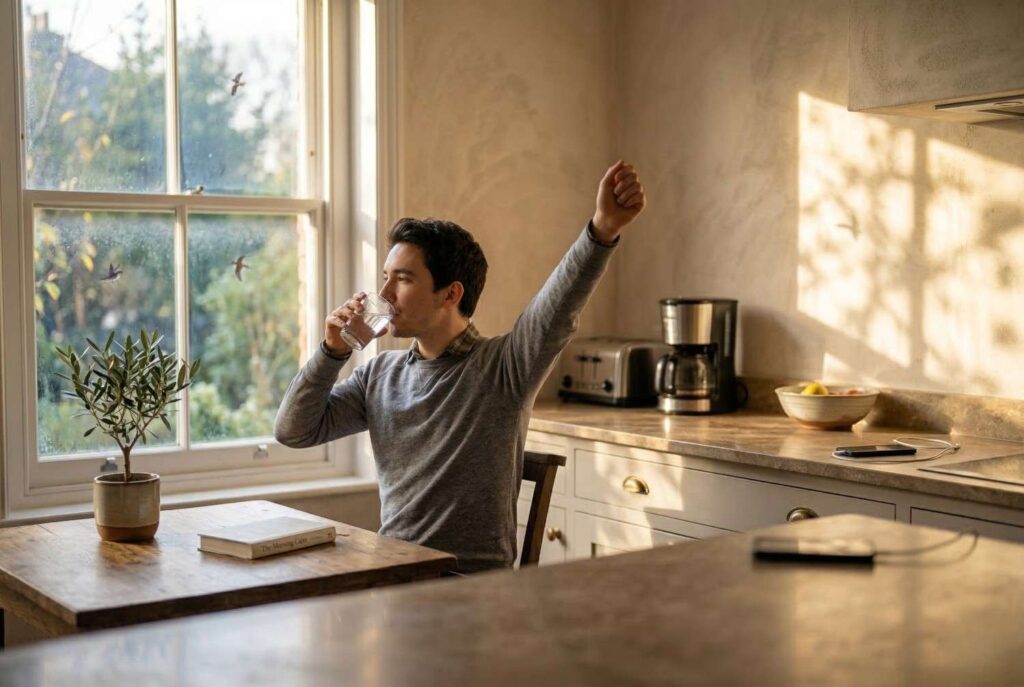 <p> Many people reach for their phones within seconds of waking up. Emails, news updates, and social media posts flood the brain before the day has even begun.

A mindful alternative is to delay phone use for the first ten to twenty minutes of your morning. Use this time to stretch, drink a glass of water, sit quietly, or think about your plans for the day.

Starting your morning this way allows your mind to wake up gradually. Instead of being immediately pulled into digital demands, you begin the day with a sense of calm and intention. </p> :: Gemini