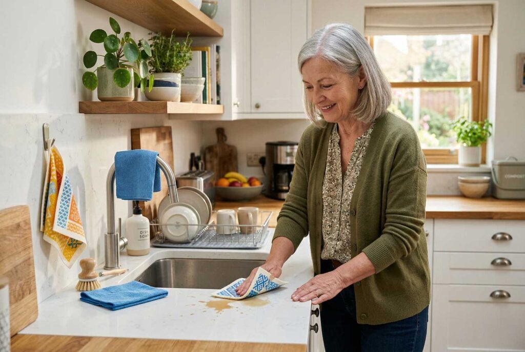 5. Swedish Dishcloths and Reusable Cleaning Cloths <p> Paper towels are incredibly convenient. Spill something on the counter, grab a sheet, wipe it up, and throw it away. The problem is that this habit creates a steady stream of waste and constant trips to the store for more rolls.
Swedish dishcloths and other reusable cleaning cloths are quickly becoming a favorite alternative. These cloths are typically made from natural cellulose and cotton fibers, which makes them surprisingly absorbent. One cloth can soak up spills, wipe counters, clean dishes, and even polish surfaces.
After using it, you simply rinse it out or toss it in the washing machine or dishwasher. Many of these cloths can be reused dozens of times before needing replacement. When they finally wear out, they are often compostable.
For households trying to cut back on both spending and waste, reusable cloths are a smart choice. One small stack in a drawer can replace months of paper towel purchases. It is one of those changes that feels minor at first but becomes surprisingly satisfying over time. </p> :: Gemini