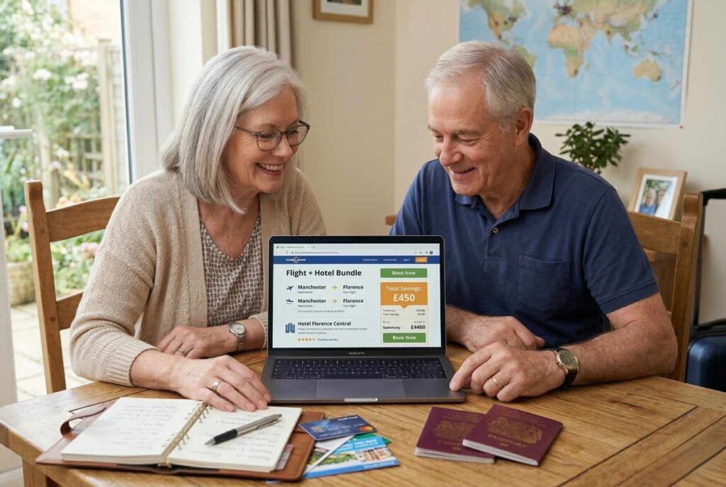 8. Bundle Flights and Hotels When Possible <p> Booking flights and hotels together can sometimes lead to meaningful savings. Many travel websites offer package deals that combine airfare and accommodations at a discounted rate.
These bundles exist because travel companies negotiate bulk pricing with airlines and hotel chains. When you purchase both parts of the trip together, those savings can be passed on to you.
Another benefit is convenience. Booking everything in one place can simplify your travel planning and make it easier to manage your reservations. </p> :: Gemini