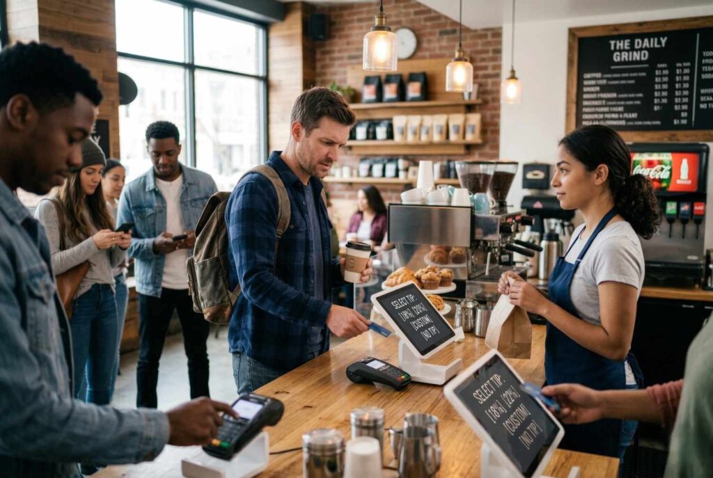 <p> Not long ago, tipping was a simple act at a sit down restaurant where a server took your order, poured your water, and made sure your meal was hot and satisfying. Today, those same expectations pop up for things that feel nothing like traditional service. You order coffee at a counter and the screen asks you to tip. You buy takeout and the receipt suggests a percentage. You buy a bottle of water at a checkout and find a tip screen before you can pay. It feels less like an optional act of appreciation and more like a required cost of doing business. It is exhausting. What used to be a straightforward transaction has become an emotional guessing game. You begin to wonder whether a tip is appreciated, expected, or just baked into some digital revenue engine. People are pushing back because tipping is now being asked for even when no real service was provided. It feels like a guilt trip disguised as a prompt. </p> :: Gemini