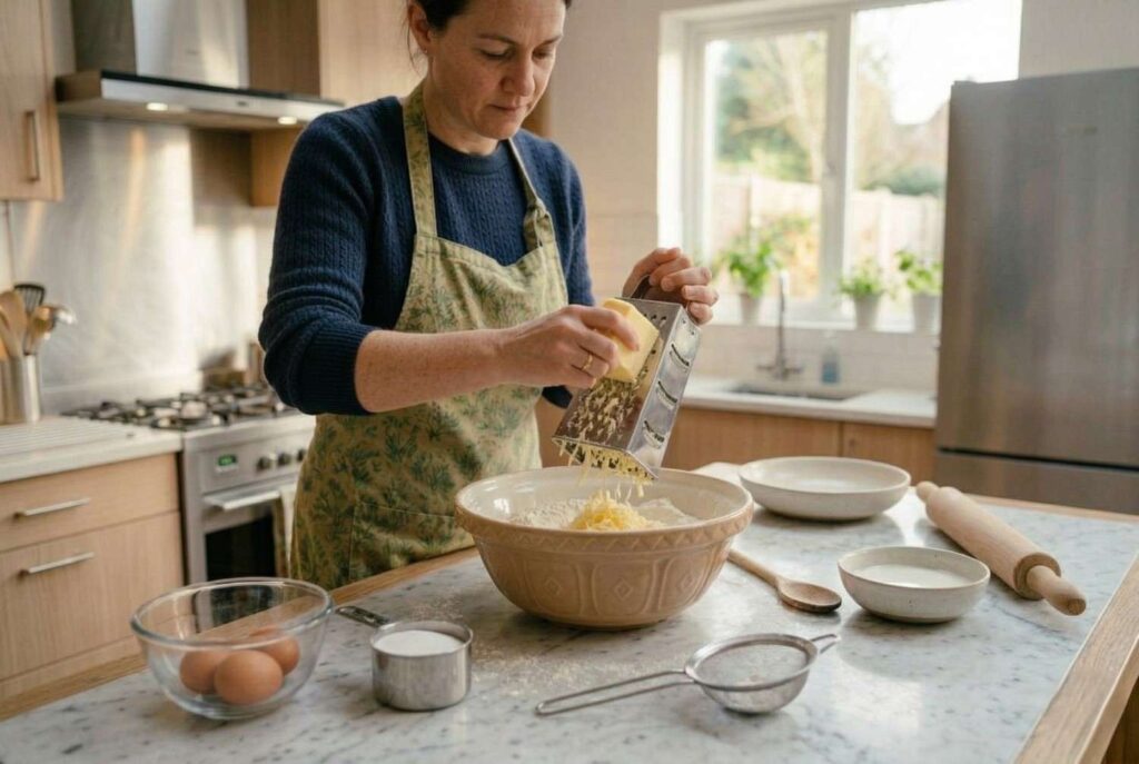 <p> Softening cold butter for baking can take forever. Instead of microwaving, try grating it like cheese. The small pieces soften quickly at room temperature and mix into dough or batter with minimal effort. Not only does this save time, but it also gives you more control over the consistency of your recipe. </p> :: Gemini