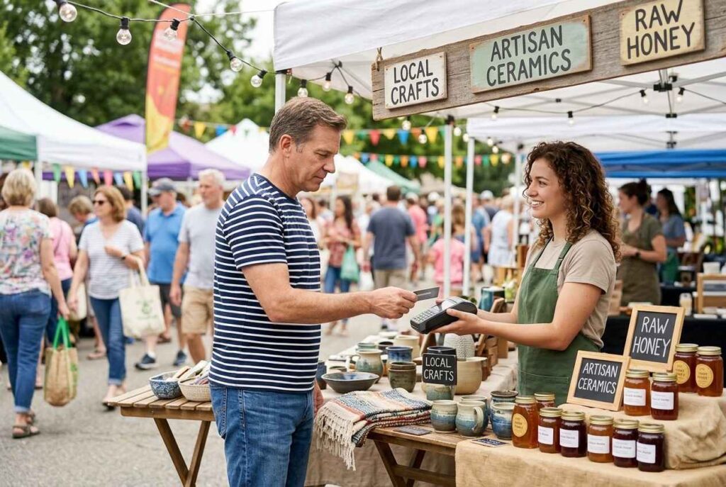 7. Pop-up shops and temporary vendors <p> Pop-up markets, festival booths, flea market sellers, and temporary vendors can be a lot of fun, but they are not always the best places to use your debit card. The challenge is not that every temporary vendor is suspicious. The issue is that these businesses can be harder to verify, harder to trace later, and sometimes use older or less secure payment equipment. If something goes wrong, the seller may be gone before you even realize there is a problem. That makes resolving fraud or disputing a bad charge more complicated than it would be with an established retailer. If you want to buy something from a temporary vendor, a credit card is often the safer choice. For smaller purchases, cash can also keep things simple and stress free. </p> :: Gemini