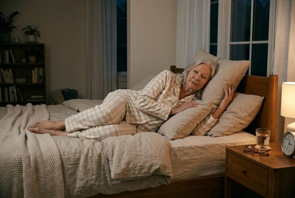 6. Pain and Health Conditions Interrupt Sleep <p> Chronic health issues such as arthritis, acid reflux, sleep apnea, restless legs syndrome, and even minor aches and pains can make falling asleep and staying asleep difficult. Nighttime discomfort can wake you repeatedly, affecting your overall rest and daytime energy.
How to fix it: Address underlying health concerns with your healthcare provider. Supportive pillows, adjusting sleep positions, managing reflux through diet, and following treatment plans for sleep apnea can significantly improve sleep quality. Even small adjustments like keeping medications and water within easy reach at night can make your routine smoother and less disruptive. </p> :: Gemini