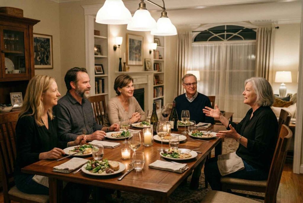 <p> Timing is everything. If someone is in the middle of a story or answering a question, standing up abruptly can feel disruptive. Instead, listen for a natural break in the conversation. When the topic shifts or laughter winds down, that is your moment. This small act shows that you are engaged and paying attention. People notice when you respect the rhythm of the table. It keeps the mood relaxed and prevents that awkward silence that can follow an ill timed exit. </p> :: Gemini