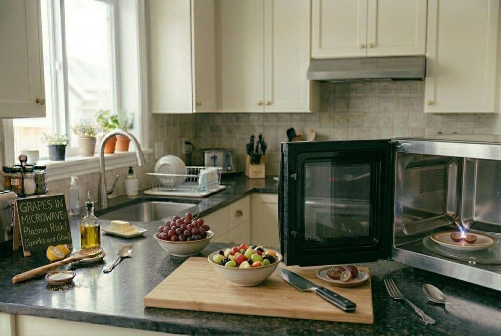 <p> This one may surprise you. Grapes are capable of producing plasma when microwaved, essentially creating a tiny electrical discharge inside the microwave. This can lead to sparks, smoke, and even a fire hazard. For safety and flavor, always enjoy grapes fresh or add them to cold dishes instead of attempting to microwave them. </p> :: Gemini