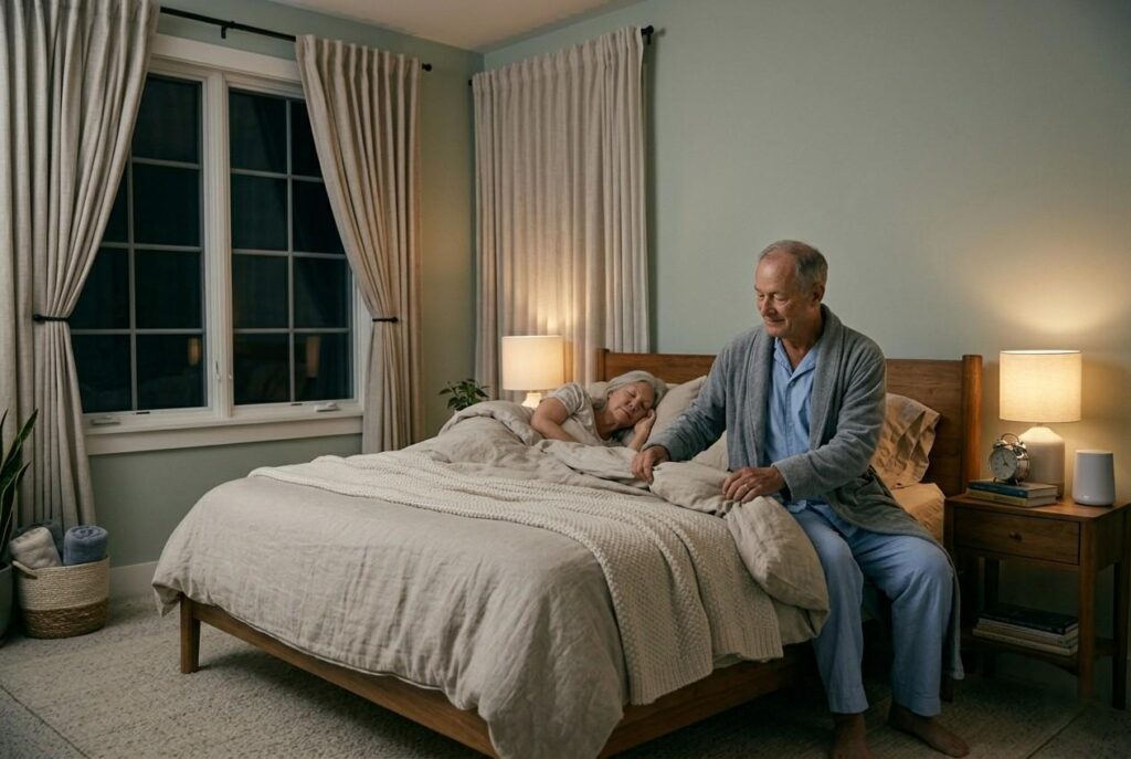 8. Your Sleep Environment Matters <p> Older adults are often more sensitive to their sleep environment. Noise, temperature, light, and even bedding can impact your ability to fall and stay asleep. What may have been tolerable in younger years might now be enough to disturb sleep.
How to fix it: Optimize your bedroom for comfort. Keep it cool, ideally between 60 and 67 degrees Fahrenheit. Use blackout curtains, white-noise machines, or earplugs to block disruptions. Invest in mattresses and bedding that support your preferred sleep positions. Even small changes, such as rearranging furniture for a more peaceful layout or adding a soft rug to reduce nighttime noise, can improve sleep quality significantly. </p> :: Gemini