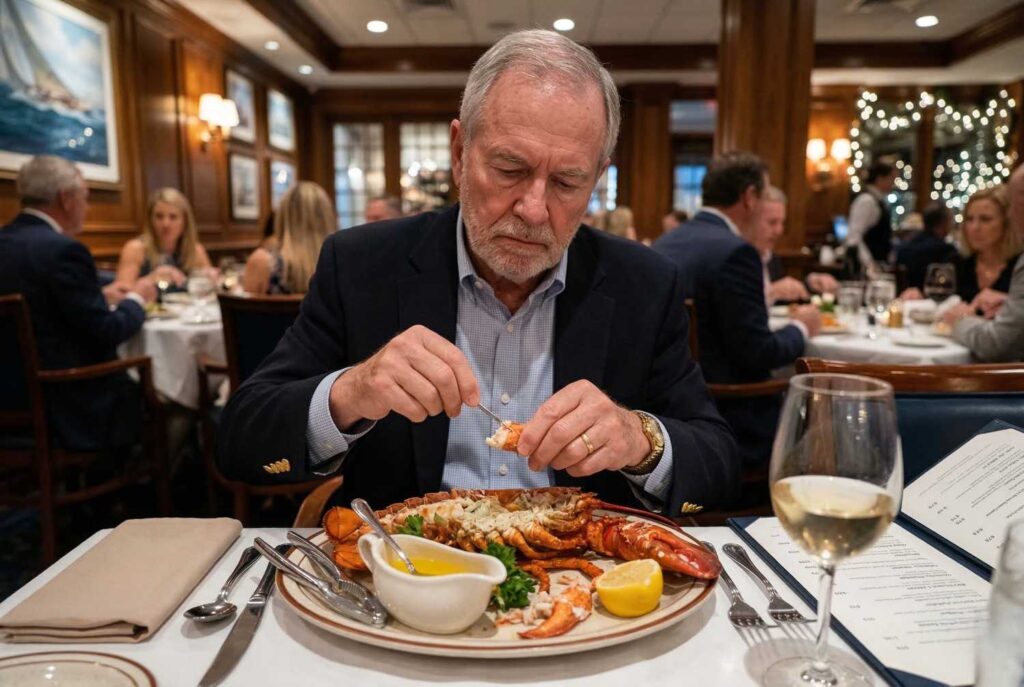 <p> There was a time when lobster was not considered fancy at all. Today, it is often the most expensive item on the menu. While lobster can be sweet and tender, it is also a lot of work for relatively small bites of meat. Crack the shell, dig around, dip in butter, repeat. Some boomers cannot help but think a well prepared steak or grilled fish offers more flavor and satisfaction for the money. The prestige of lobster sometimes outweighs the practical enjoyment. </p> :: Gemini