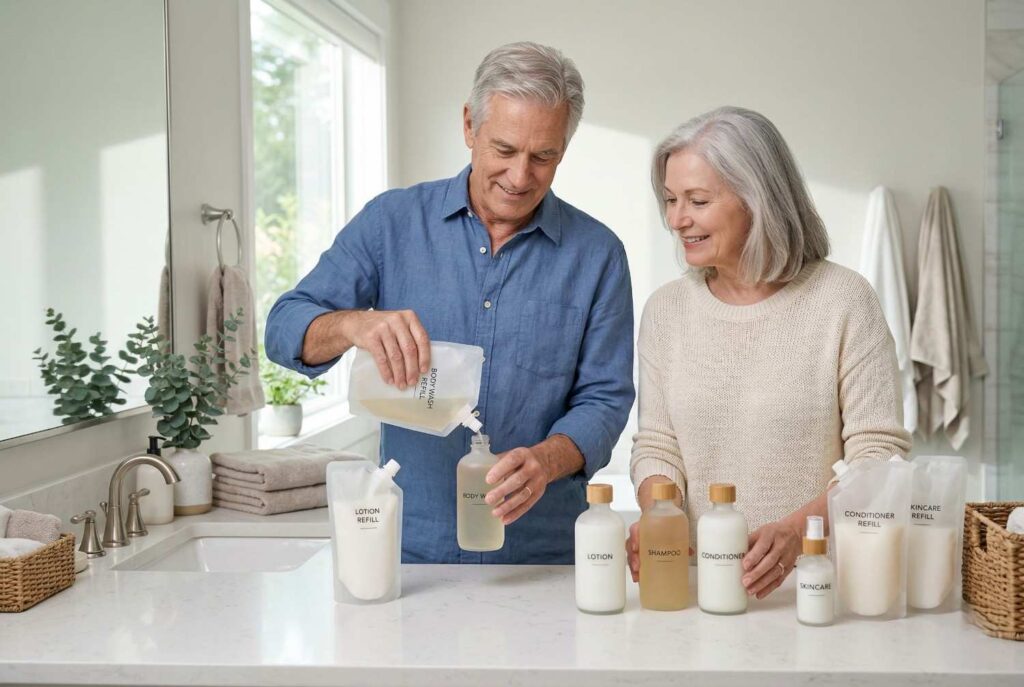7. Refillable Personal Care Products <p> The beauty and personal care industry produces a staggering amount of packaging each year. Bottles for lotion, shampoo, deodorant, and skincare products are often used once and then discarded.
Refillable personal care products are becoming one of the biggest sustainability trends of 2026. Instead of purchasing a brand new container every time, you keep the original bottle and buy refill cartridges or pouches when the product runs out.
Over time, this system significantly reduces packaging waste. Many people also find that refill options cost a little less than buying a completely new bottle each time. Some brands have even created elegant containers designed to stay on your bathroom counter for years.
For baby boomers who appreciate quality products that are built to last, refillable systems feel like a smart return to common sense. You keep what works and simply replenish what you need. </p> :: Gemini