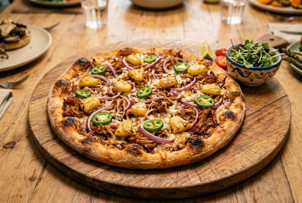 <p> Pizza is one of the ultimate comfort foods, and with jackfruit, you can create a plant-based version of pulled pork pizza that will wow any crowd. Young green jackfruit has a stringy texture that, when cooked with savory spices like cumin, smoked paprika, and garlic, closely resembles shredded pork. Pile it on a crispy pizza crust along with tomato sauce, red onions, pineapple, and jalapenos for a sweet, spicy, and chewy experience. The combination of familiar pizza flavors with a clever plant-based twist makes this recipe a guaranteed hit at any dinner table.

Finish it with a drizzle of tangy barbecue sauce or a sprinkle of fresh cilantro to elevate the flavor even more. One bite delivers that smoky, slightly caramelized satisfaction people crave, proving that plant-based pizza can be every bit as indulgent as the classic version. </p> :: Gemini