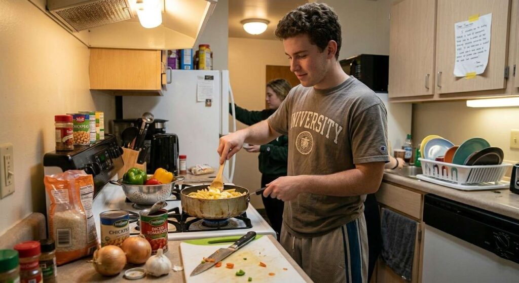 <p> Eating out can add up fast, especially when late-night pizza or convenience meals are on the menu. Learning to cook simple, affordable meals can save hundreds of dollars a semester. Staples like eggs, pasta, rice, beans, and vegetables are cheap, filling, and versatile. Meal prepping at the start of the week helps you avoid unhealthy, expensive last-minute options. And if you team up with roommates to buy groceries in bulk, the savings multiply. Cooking is not only practical, but it can also become a fun, creative outlet. </p> :: Gemini