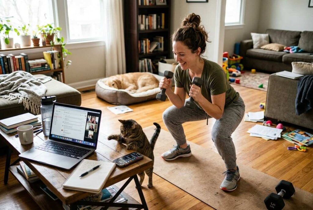 <p> The biggest reason hybrid fitness works is because it matches the way people actually live. Real life is messy. Work gets hectic. Kids get sick. Travel happens. Energy levels change. Weather turns ugly. Some days you are motivated and ready to crush a workout. Other days just putting on sneakers feels like a major achievement. Hybrid fitness gives you room for all of it. It allows you to adjust without quitting. If you cannot make it to the gym, you can still move at home. If you are tired of home workouts, you can book a class for a reset. It is flexible without being flimsy, and that is why it feels so sustainable. The best routines are not the ones that only work in perfect conditions. They are the ones that still work when life gets inconvenient. </p> :: Gemini