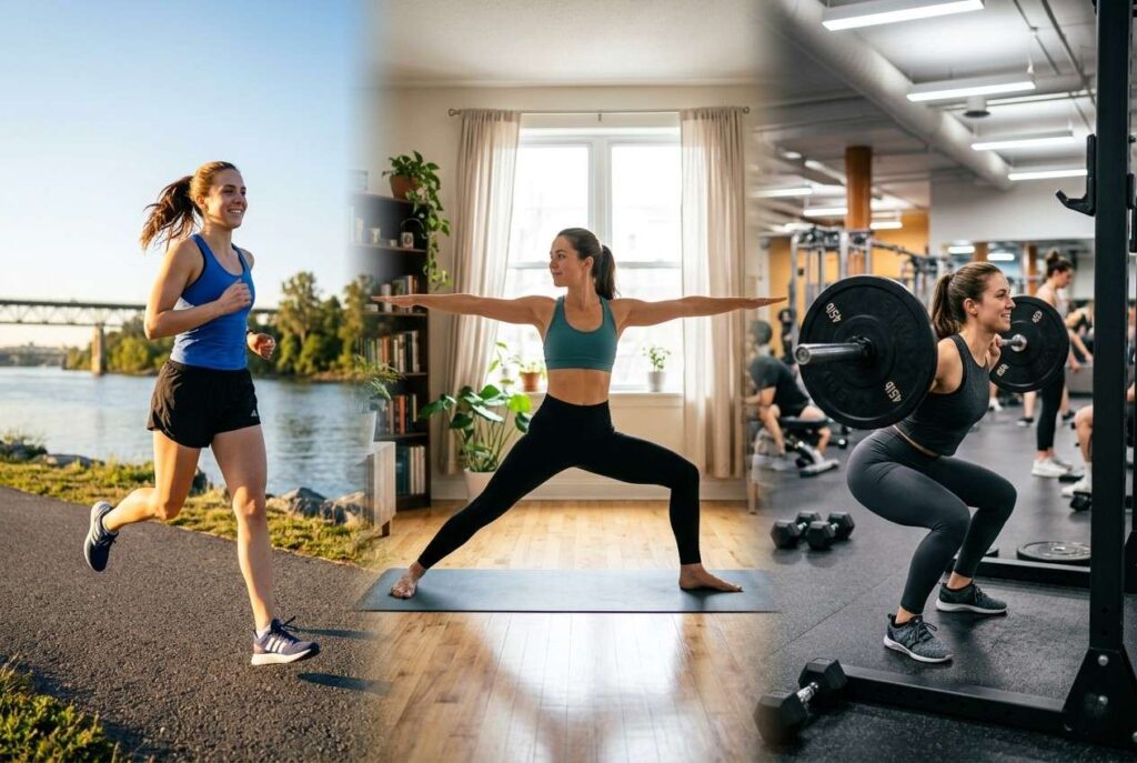 <p> Boredom is one of the sneakiest reasons people stop exercising. Even a great workout plan can lose its appeal when it starts to feel repetitive. Doing the same treadmill session, the same class, or the same video over and over can turn fitness into a chore. Hybrid fitness naturally solves that problem because variety is built in. You can rotate between strength training at the gym, yoga at home, outdoor walks with an audio coach, and a weekend spin class. That variety keeps things mentally fresh while also challenging your body in different ways. It is easier to stay interested when your routine does not feel like a rerun. And when fitness feels less boring, it becomes much easier to stick with. </p> :: Gemini