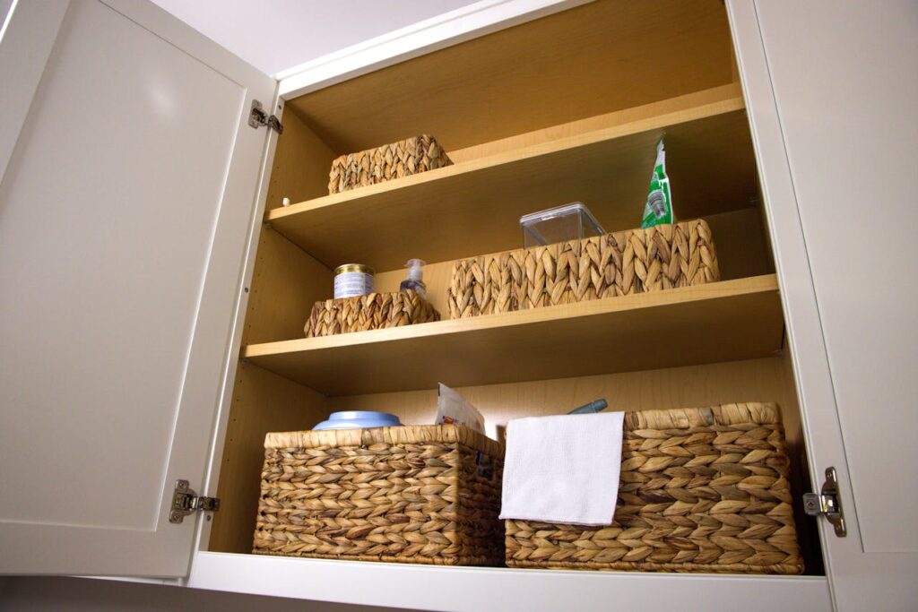 10. Storing Cleaning Supplies Where You Cannot Reach Them <p> Keeping cleaning supplies tucked away in a high cabinet or storage room might make your home look tidy, but it can make everyday cleaning less convenient.
When supplies are hard to access, small messes are more likely to be ignored. Over time, those small messes turn into bigger ones that require more effort.
Placing essential cleaning items where you use them most can change your habits. Keep bathroom cleaners in the bathroom and kitchen supplies within easy reach. When cleaning is convenient, it becomes part of your daily rhythm rather than a chore you put off. </p> :: Pexels