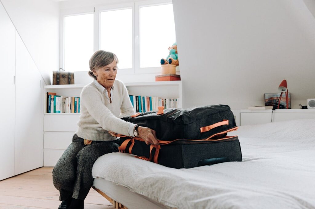 <p> Dragging heavy suitcases through airports, train stations, or hotels is exhausting at any age. Packing lighter can make your trip much more comfortable. Choose lightweight luggage with sturdy wheels and organize your items using packing cubes. Bring clothes that can be mixed and matched instead of packing outfits for every possible situation. Focus on essentials like medications, comfortable clothing, chargers, travel documents, and walking shoes. And be honest with yourself. You probably do not need six pairs of shoes for a five-day vacation. </p> :: Pexels
